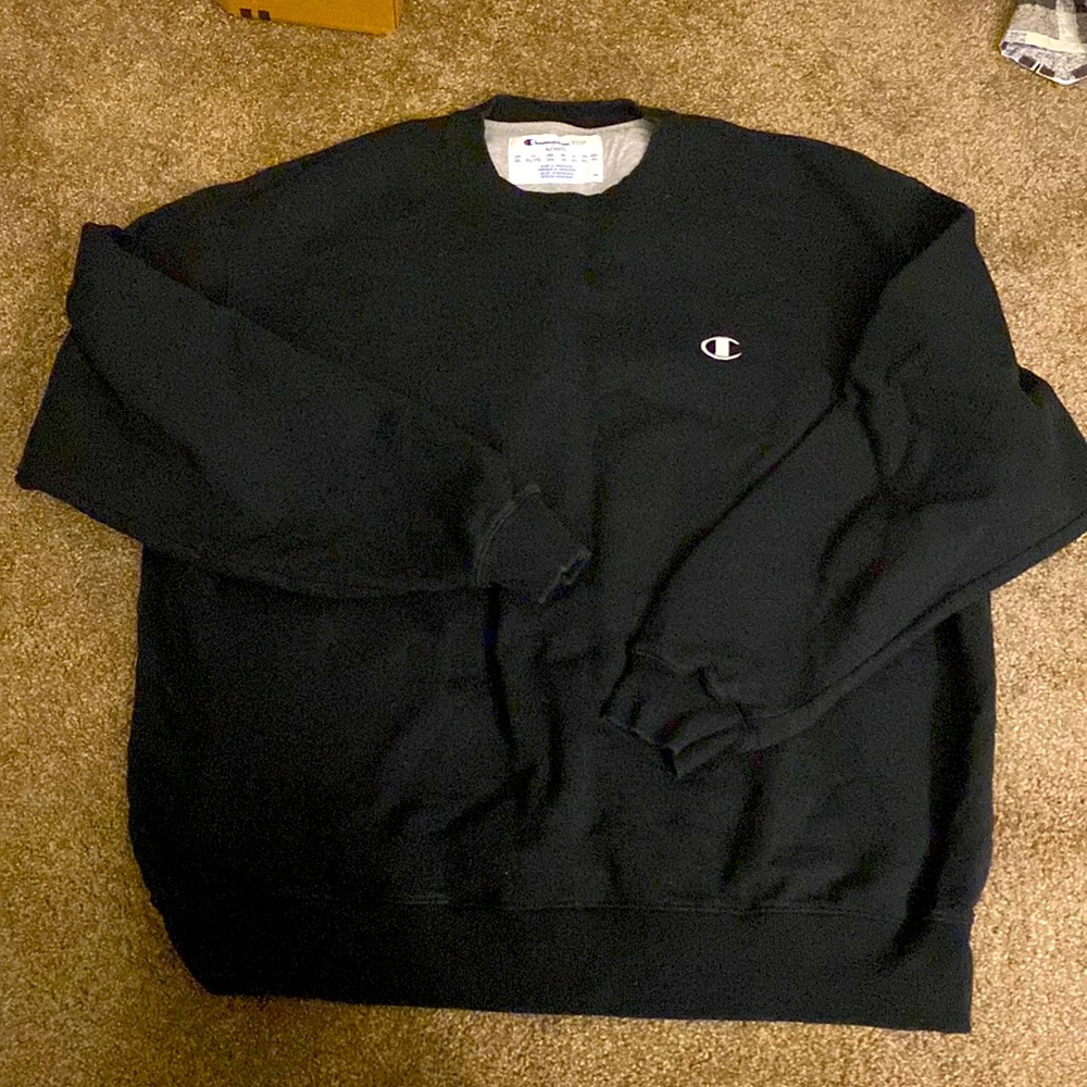 Mens champion crew neck 2XL black